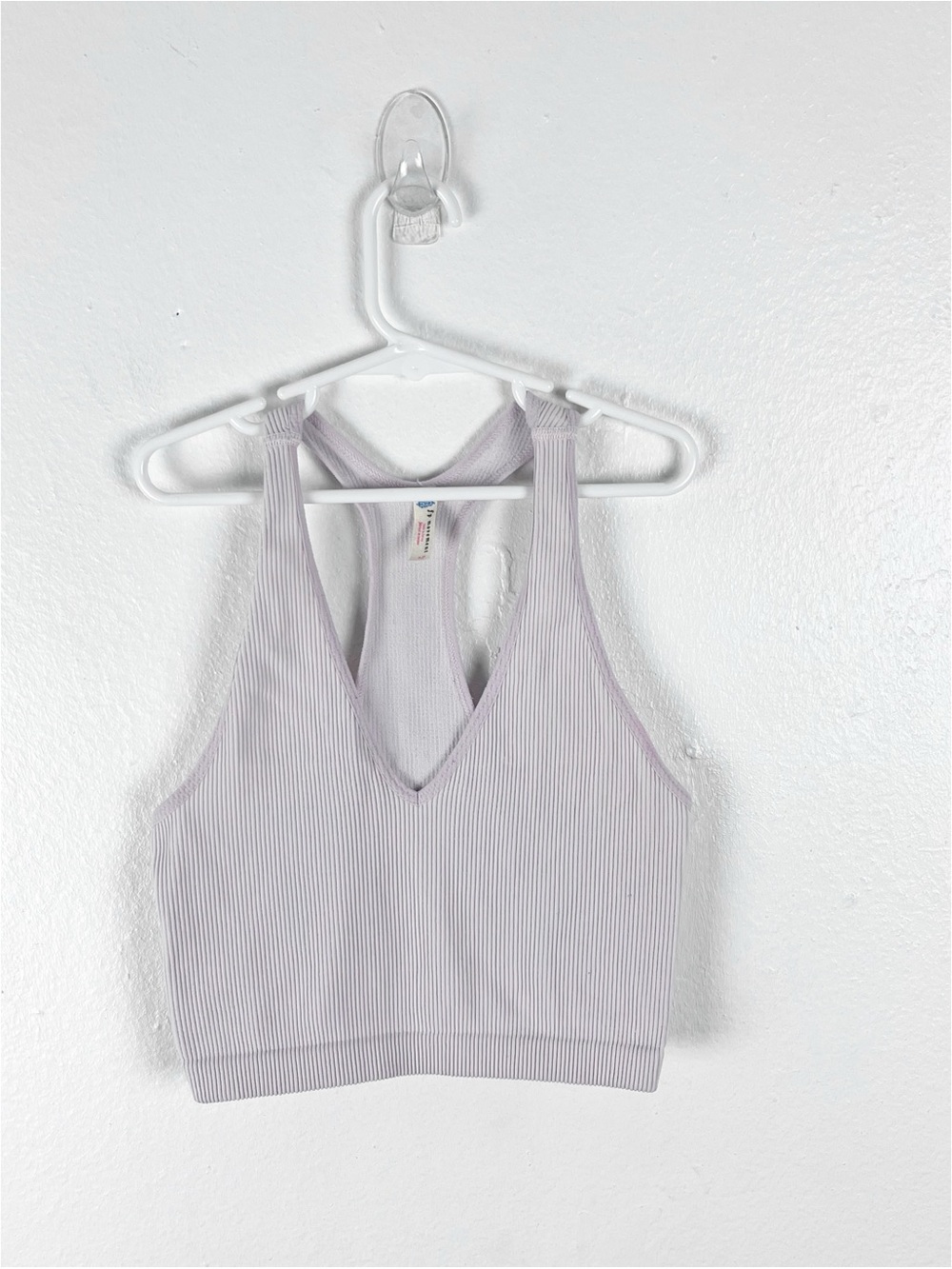FREE PEOPLE MOVEMENT Ribbed V-Neck Cropped Tank Top Small Workout Gym Yoga